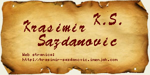 Krasimir Sazdanović vizit kartica